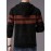 Men's Striped Drawstring Hooded Teddy Lined Full Zip Up Cardigan - Perfect for Fall and Winter Casual Wear